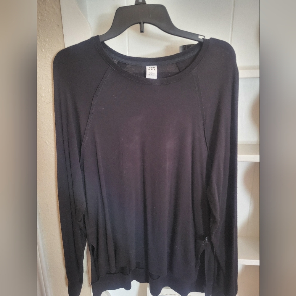 Black Long Sleeve Top, Medium